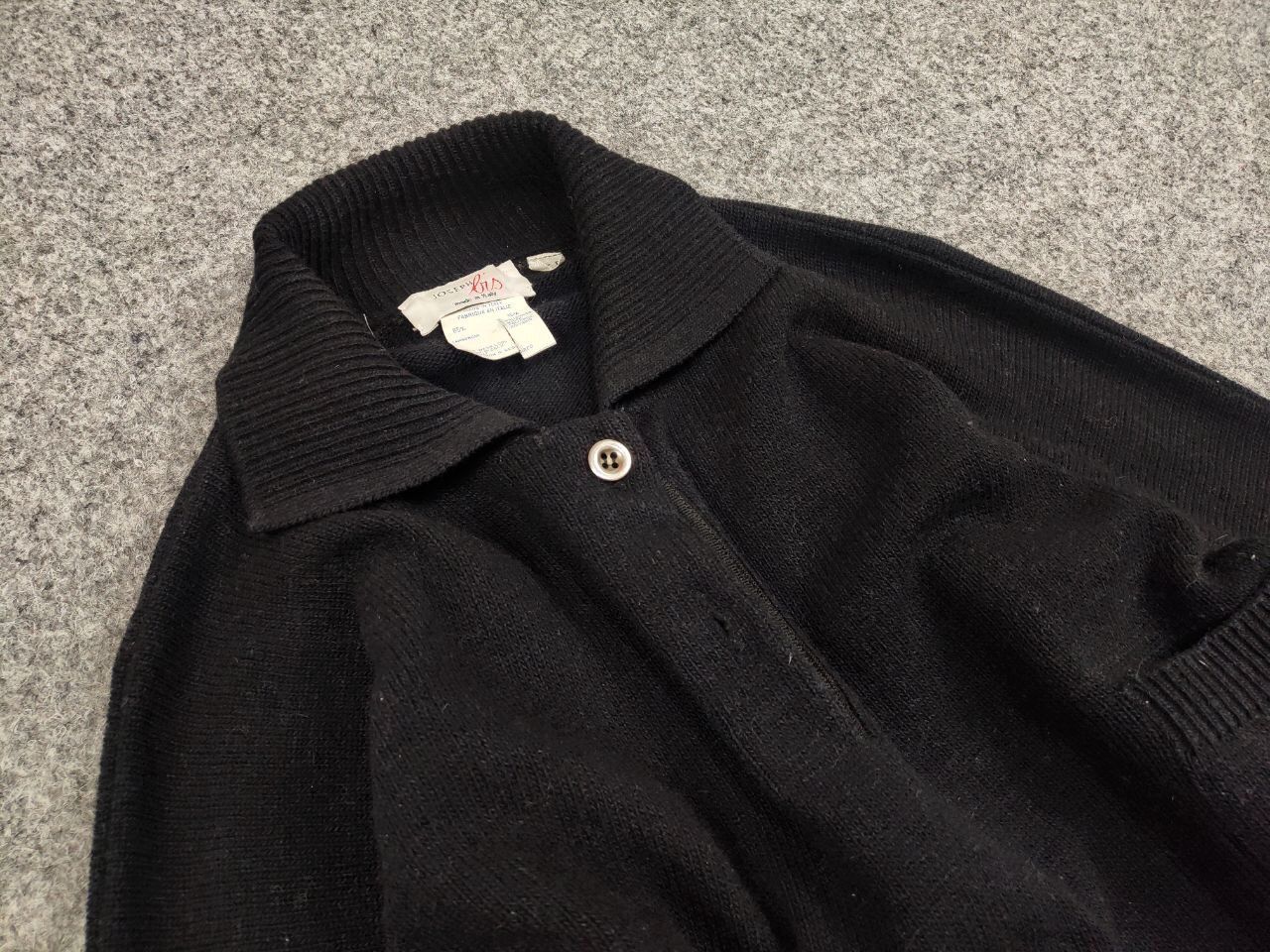 Japanese Brand Vintage 90's Joseph Lis Wide Black Pocket Japanese Sweater Size US M / EU 48-50 / 2 - 12 Thumbnail