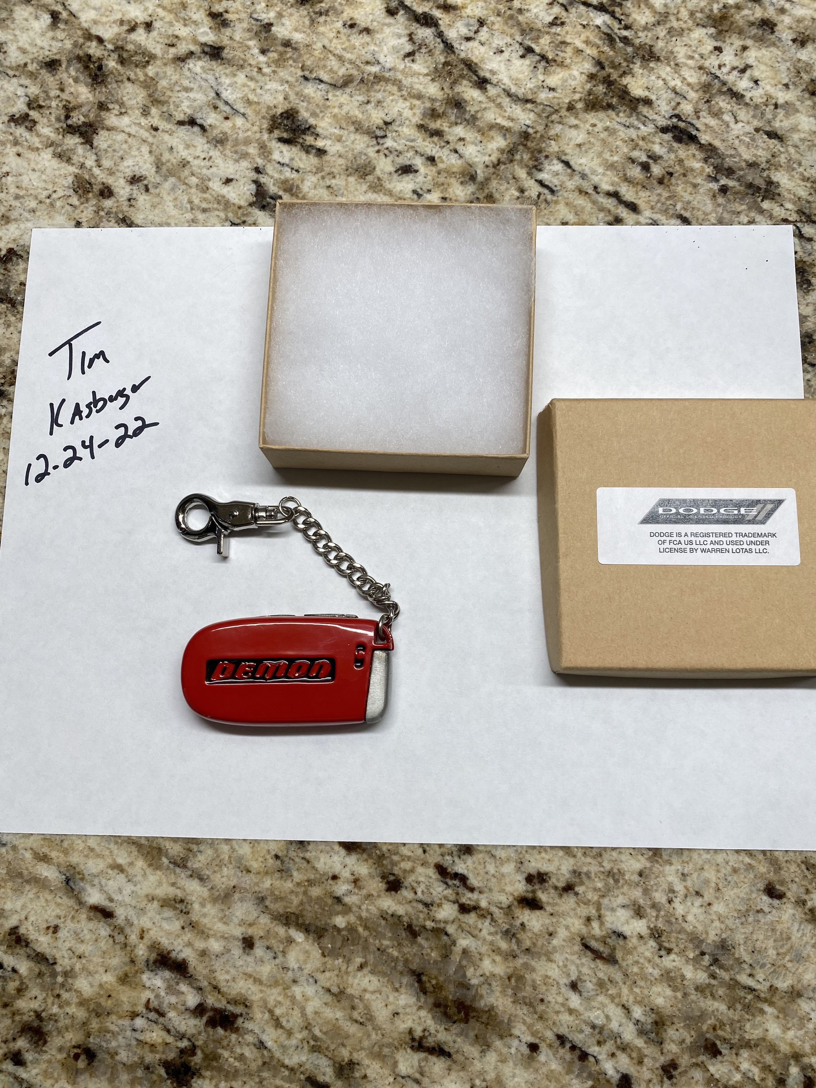 Warren Lotas DODGE DEMON RED KEY KEYCHAIN | Grailed