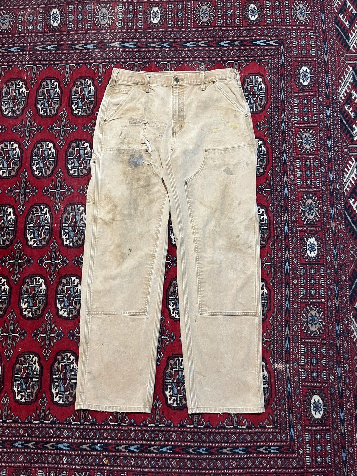 Carhartt Vintage Carhartt double knee pants distressed Size US 32 / EU 48 - 1 Thumbnail