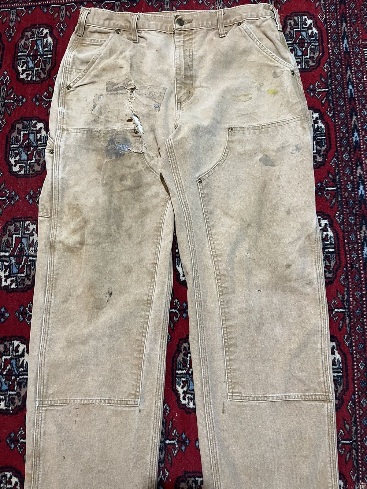 Carhartt Vintage Carhartt double knee pants distressed Size US 32 / EU 48 - 3 Thumbnail