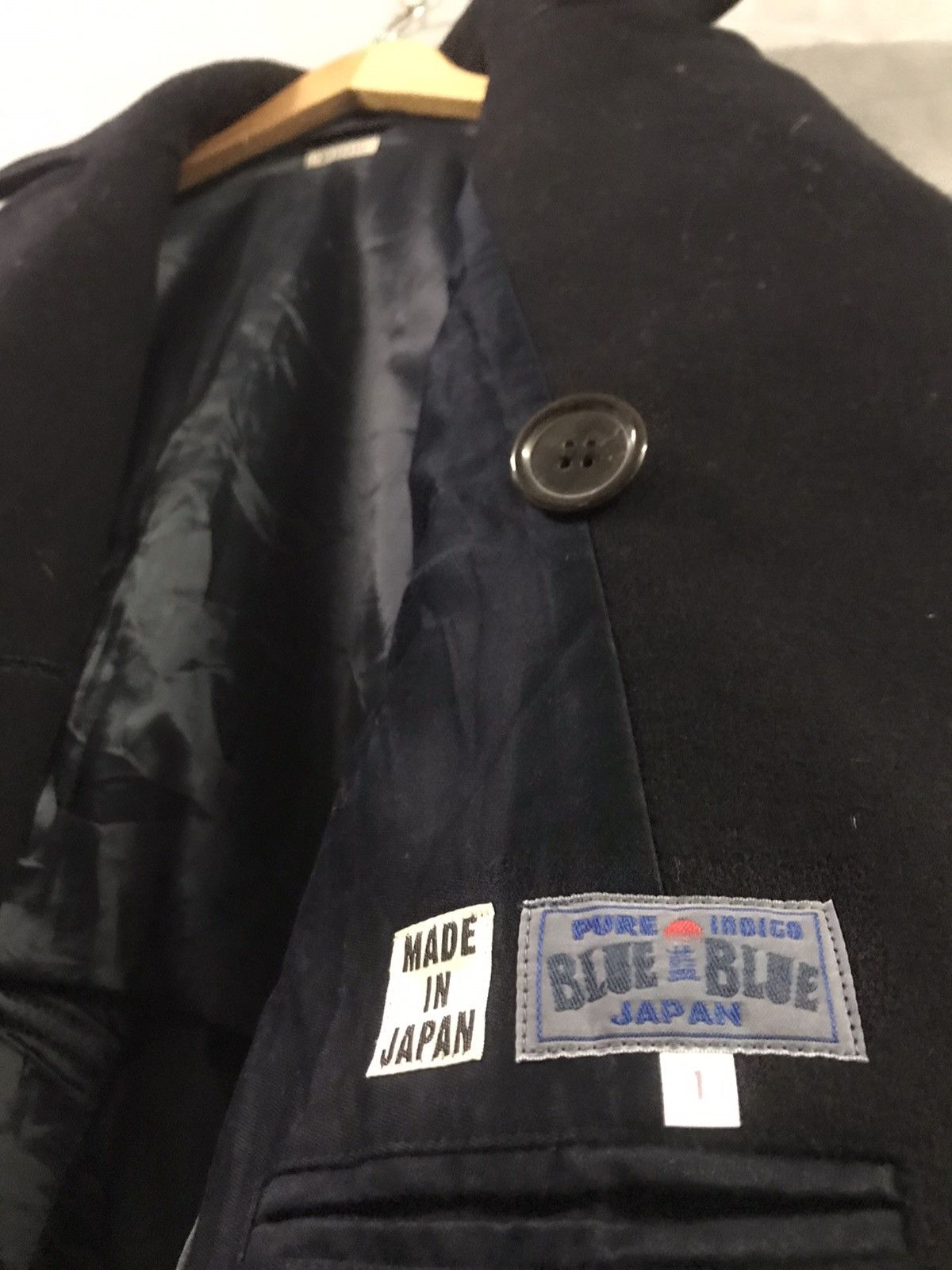 Blue Blue Japan BLUE BLUE JAPAN “DOUBLE BREASTED WOOL JACKET” Size US XS / EU 42 / 0 - 11 Thumbnail