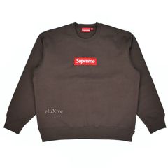 Supreme Box Logo Brown Crewneck | Grailed