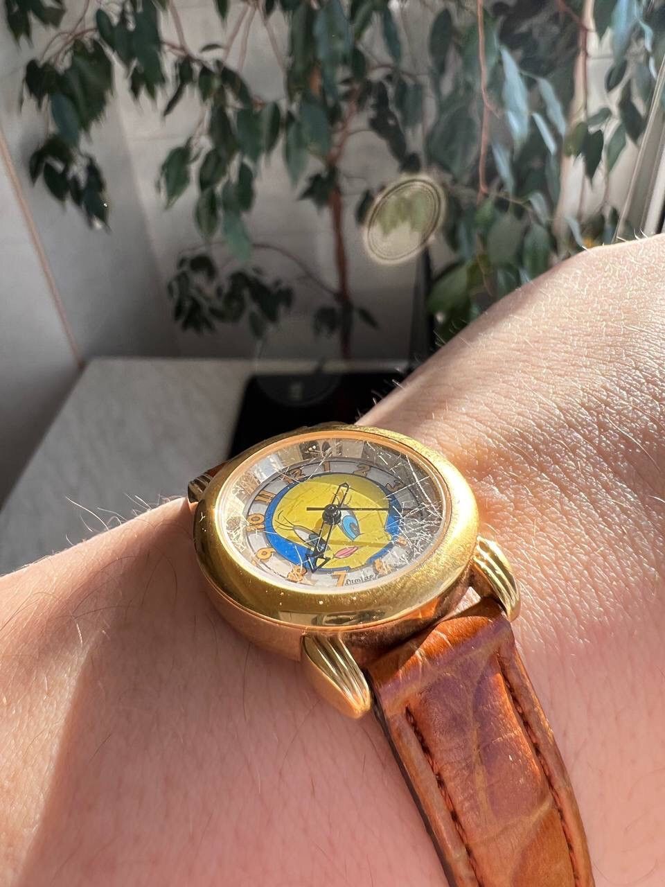 Vintage × Warner Bros 1995 Looney Tunes Tweety Watch Japanes Style Japan Engine Size ONE SIZE - 4 Thumbnail