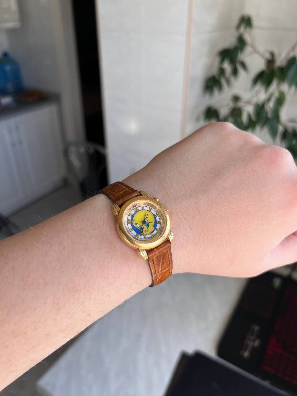Vintage × Warner Bros 1995 Looney Tunes Tweety Watch Japanes Style Japan Engine Size ONE SIZE - 2 Thumbnail