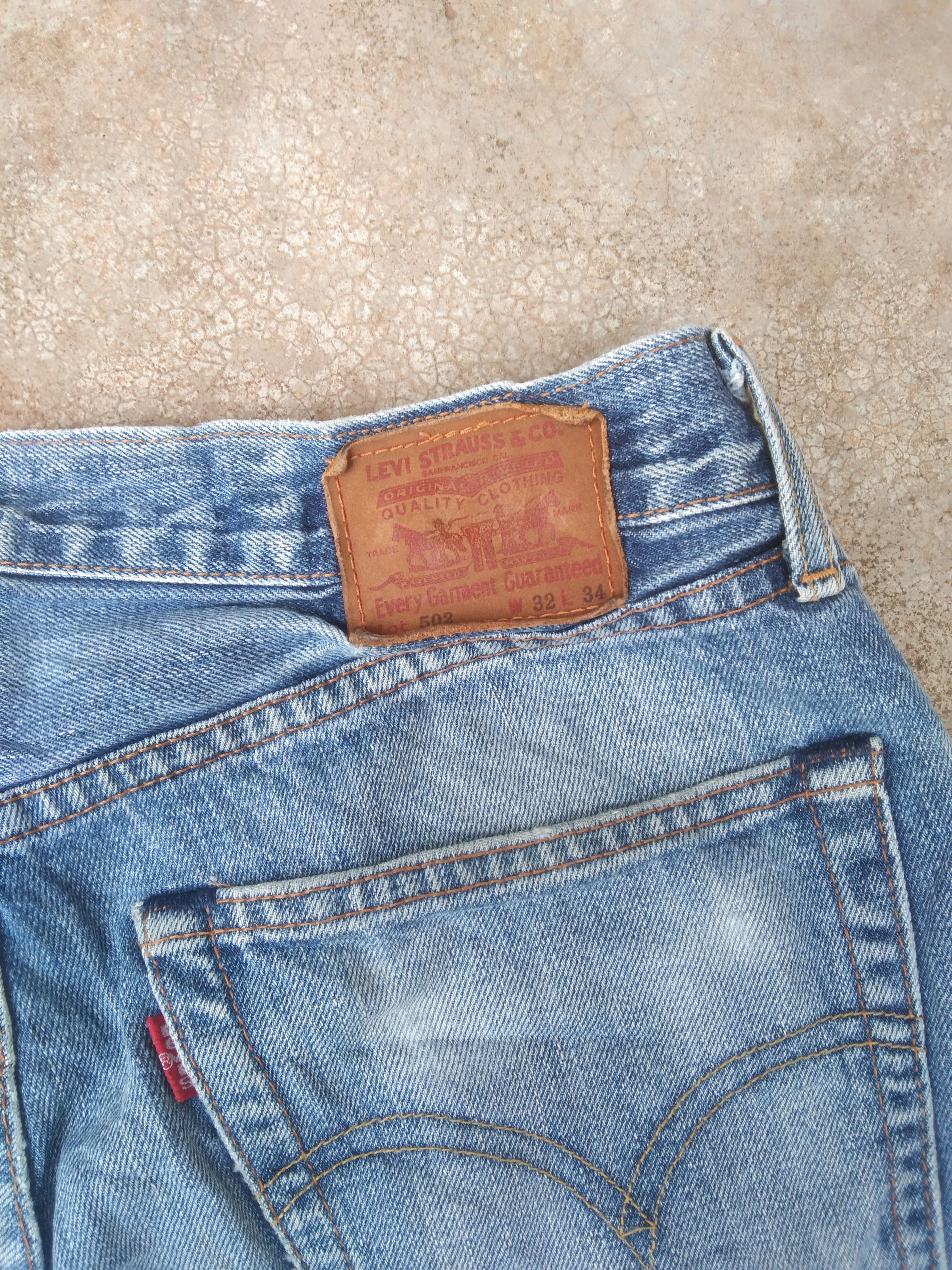 Levi's Vintage Levi's Jeans 502 Straight Leg Blue Washed Denim Size US 31 - 5 Thumbnail