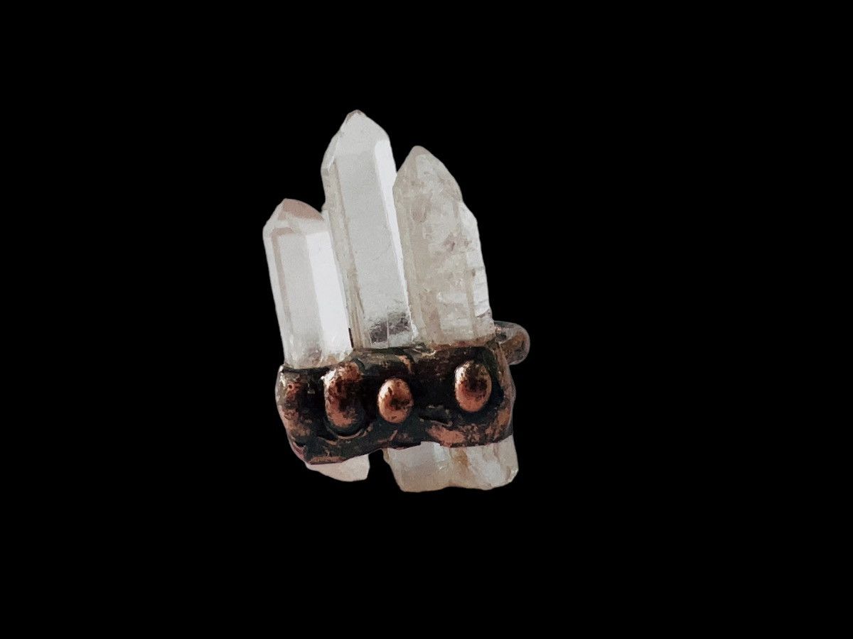Jewelry handcrafted Natural Tall Crystal Obelisk Tower - rings Size ONE SIZE - 5 Thumbnail