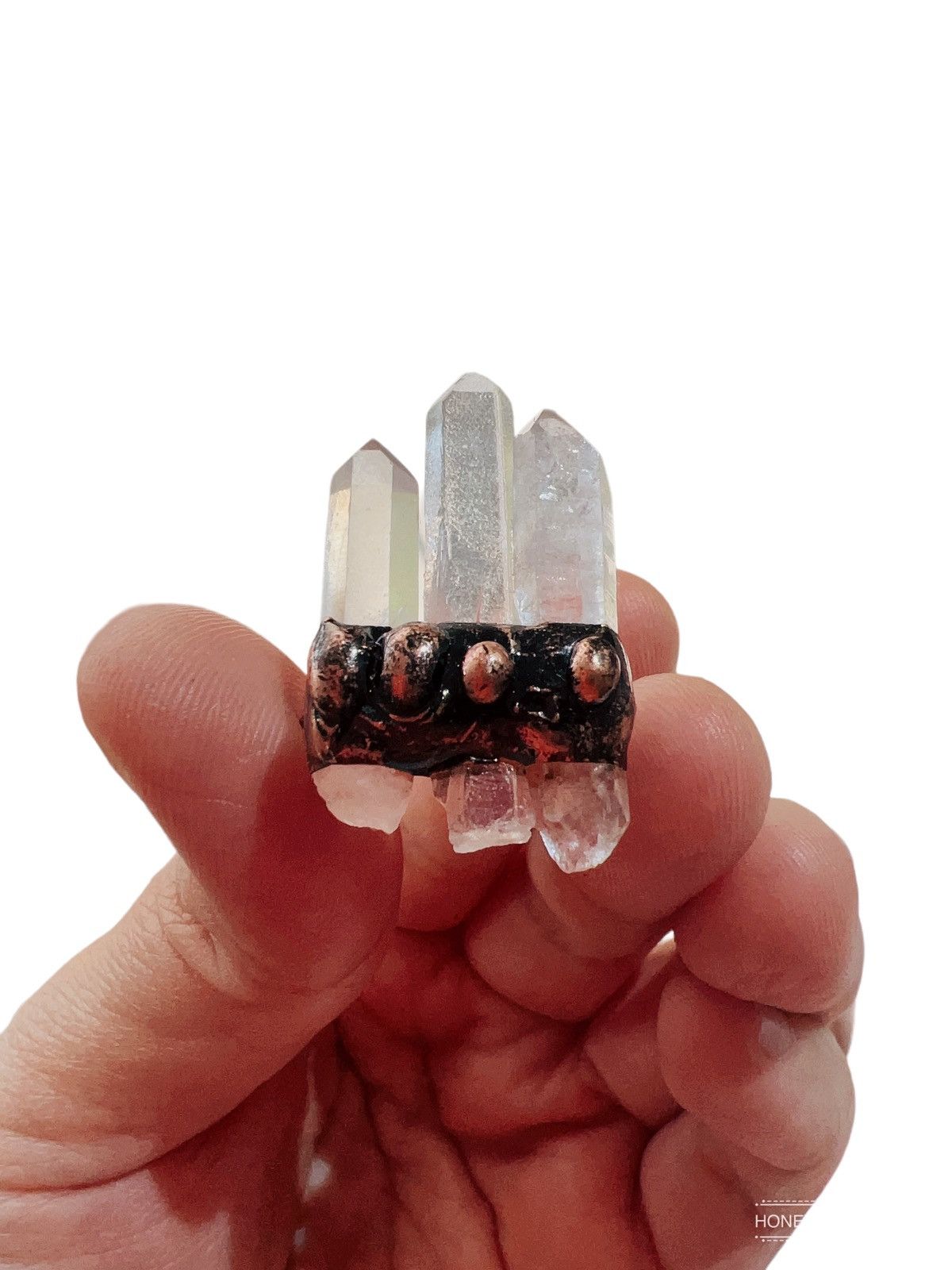 Jewelry handcrafted Natural Tall Crystal Obelisk Tower - rings Size ONE SIZE - 3 Thumbnail