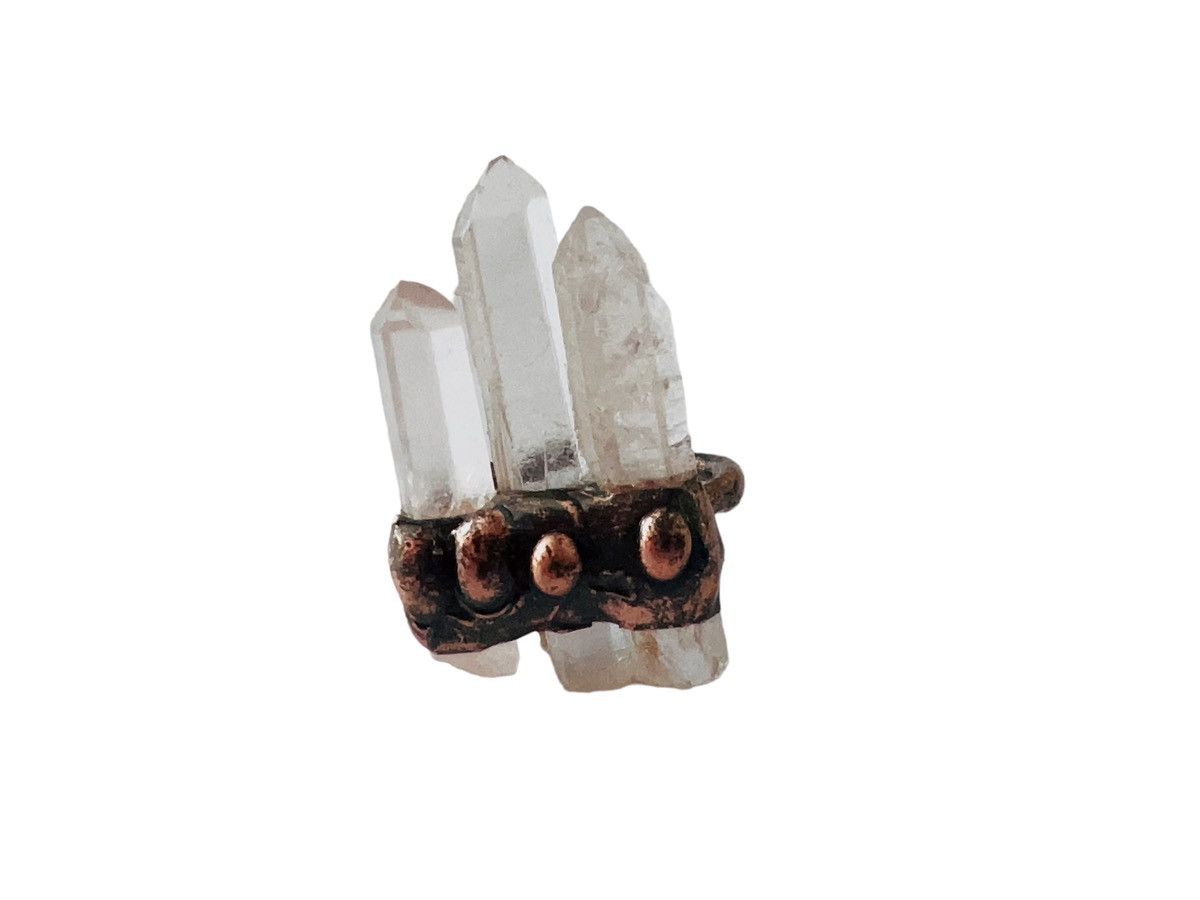 Jewelry handcrafted Natural Tall Crystal Obelisk Tower - rings Size ONE SIZE - 4 Thumbnail