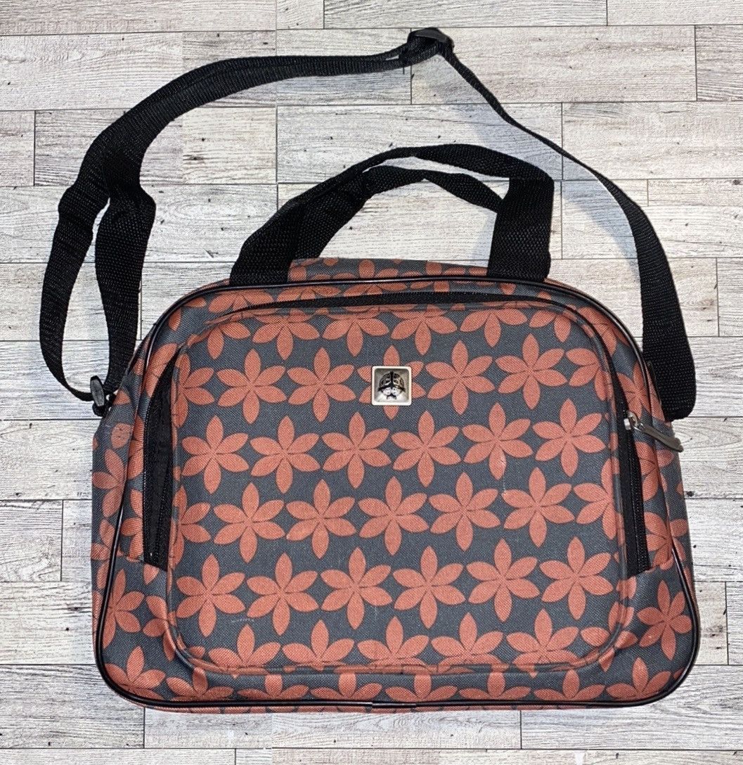 Vintage Retro, Floral, Airline Carry On Bag, Small/Medium Size ONE SIZE - 8 Thumbnail