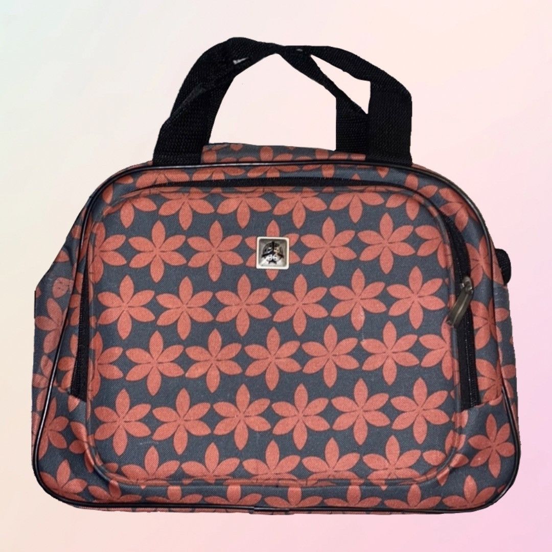 Vintage Retro, Floral, Airline Carry On Bag, Small/Medium Size ONE SIZE - 9 Thumbnail