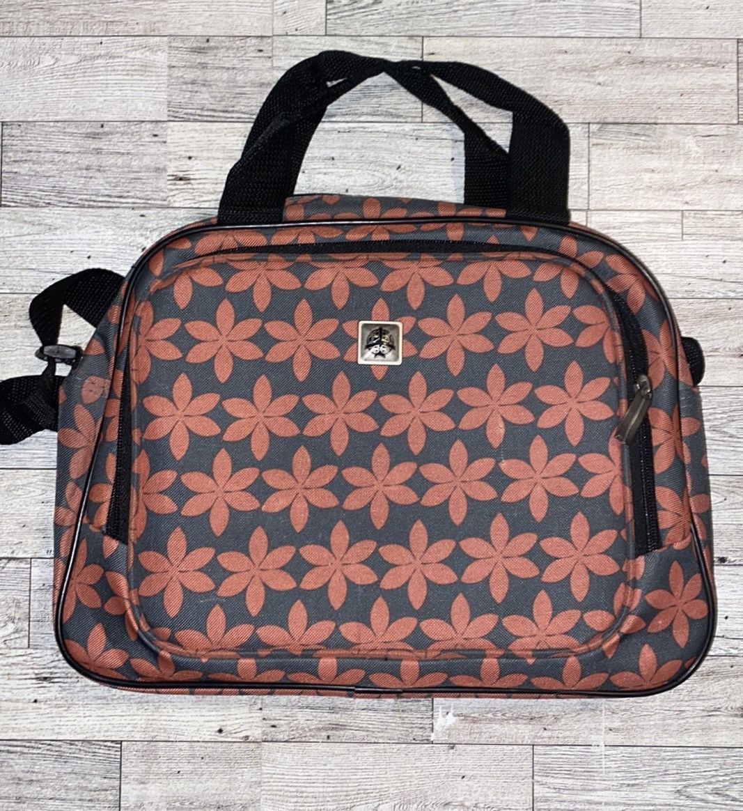 Vintage Retro, Floral, Airline Carry On Bag, Small/Medium Size ONE SIZE - 2 Thumbnail