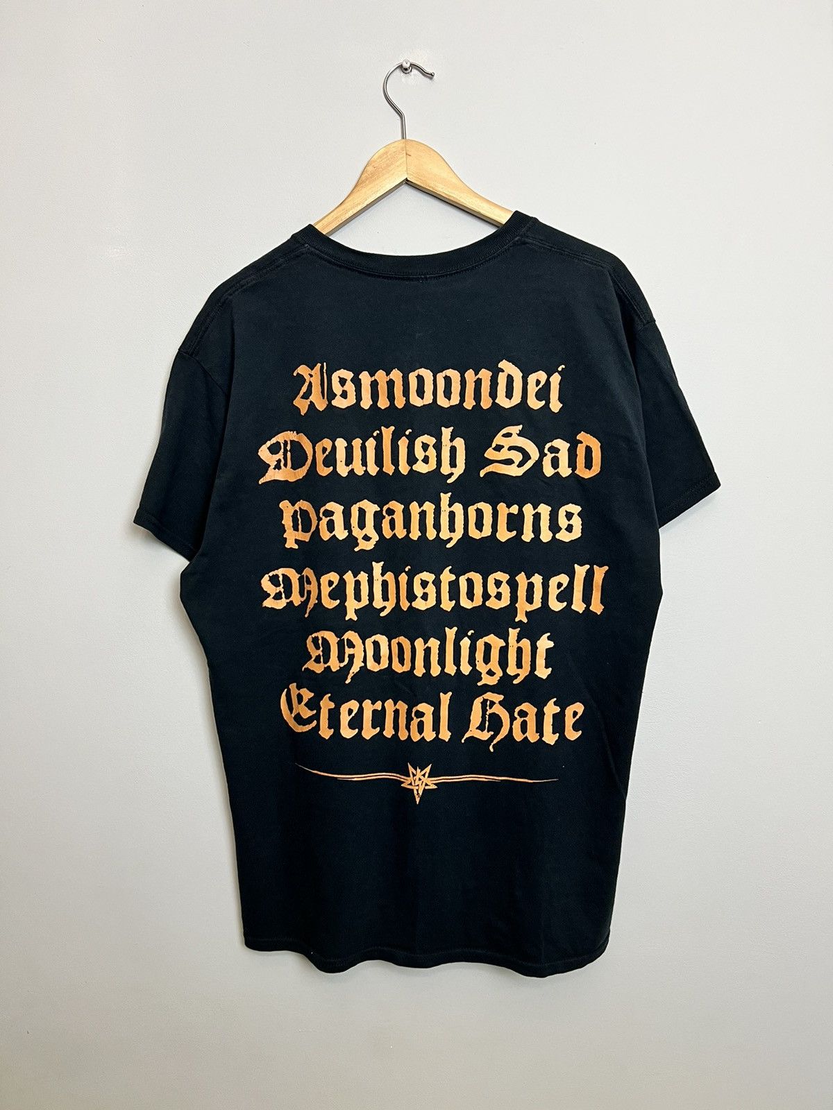 Band Tees Christ Agony Moonlight Black Metal Tour Band Tshirt Large Size US L / EU 52-54 / 3 - 2 Thumbnail