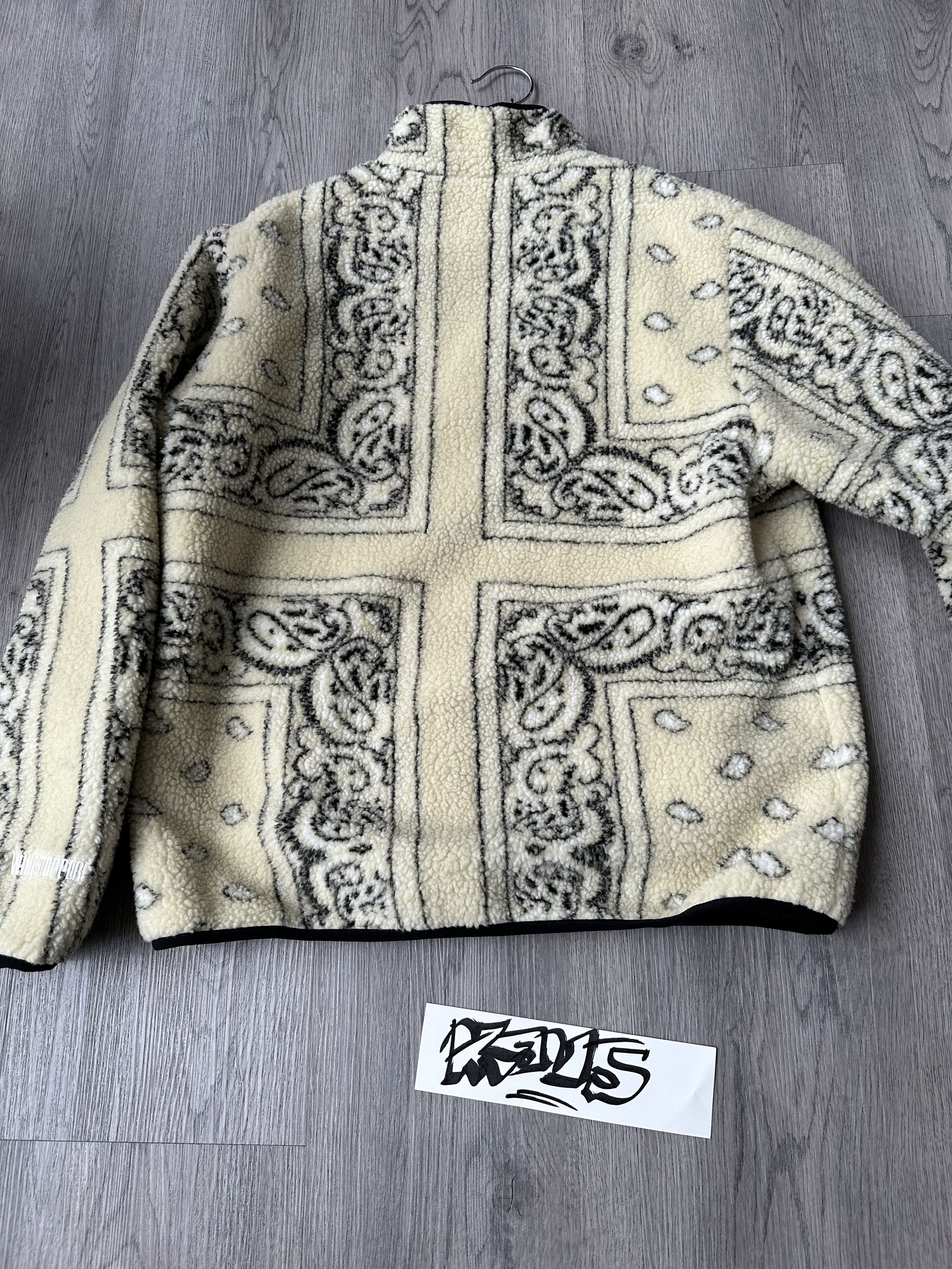Supreme Supreme Bandana Reversible Fleece Jacket Tan Medium Size US M / EU 48-50 / 2 - 2 Thumbnail