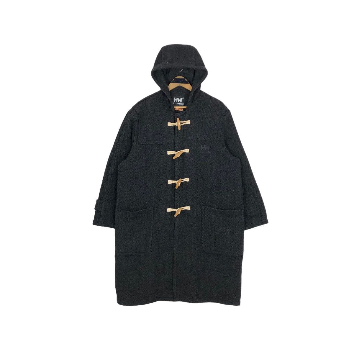 Helly Hansen × Vintage Helly Hansen Hooded Wool Trench Coat Toggle Buttons Size US L / EU 52-54 / 3 - 2 Thumbnail