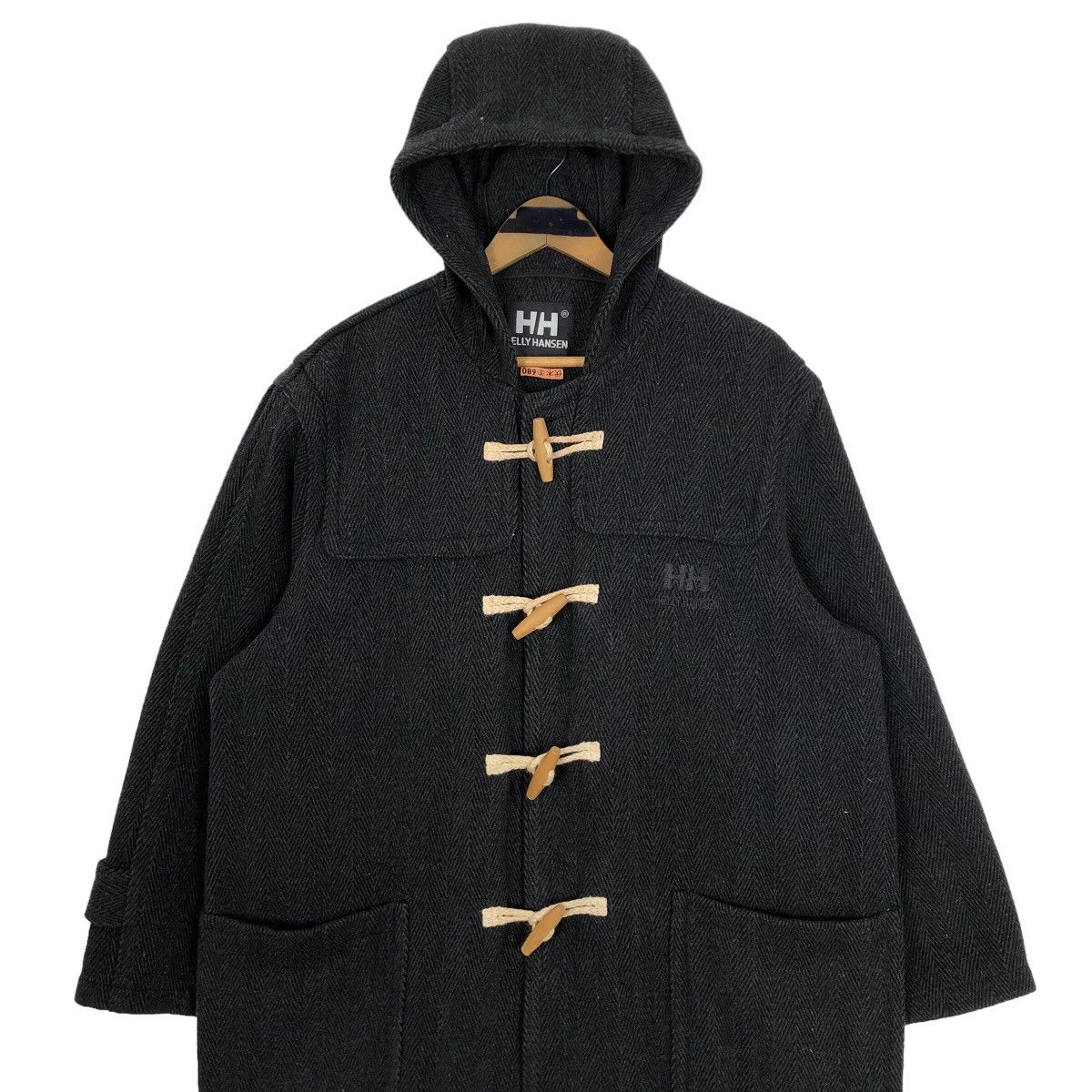 Helly Hansen × Vintage Helly Hansen Hooded Wool Trench Coat Toggle Buttons Size US L / EU 52-54 / 3 - 3 Thumbnail