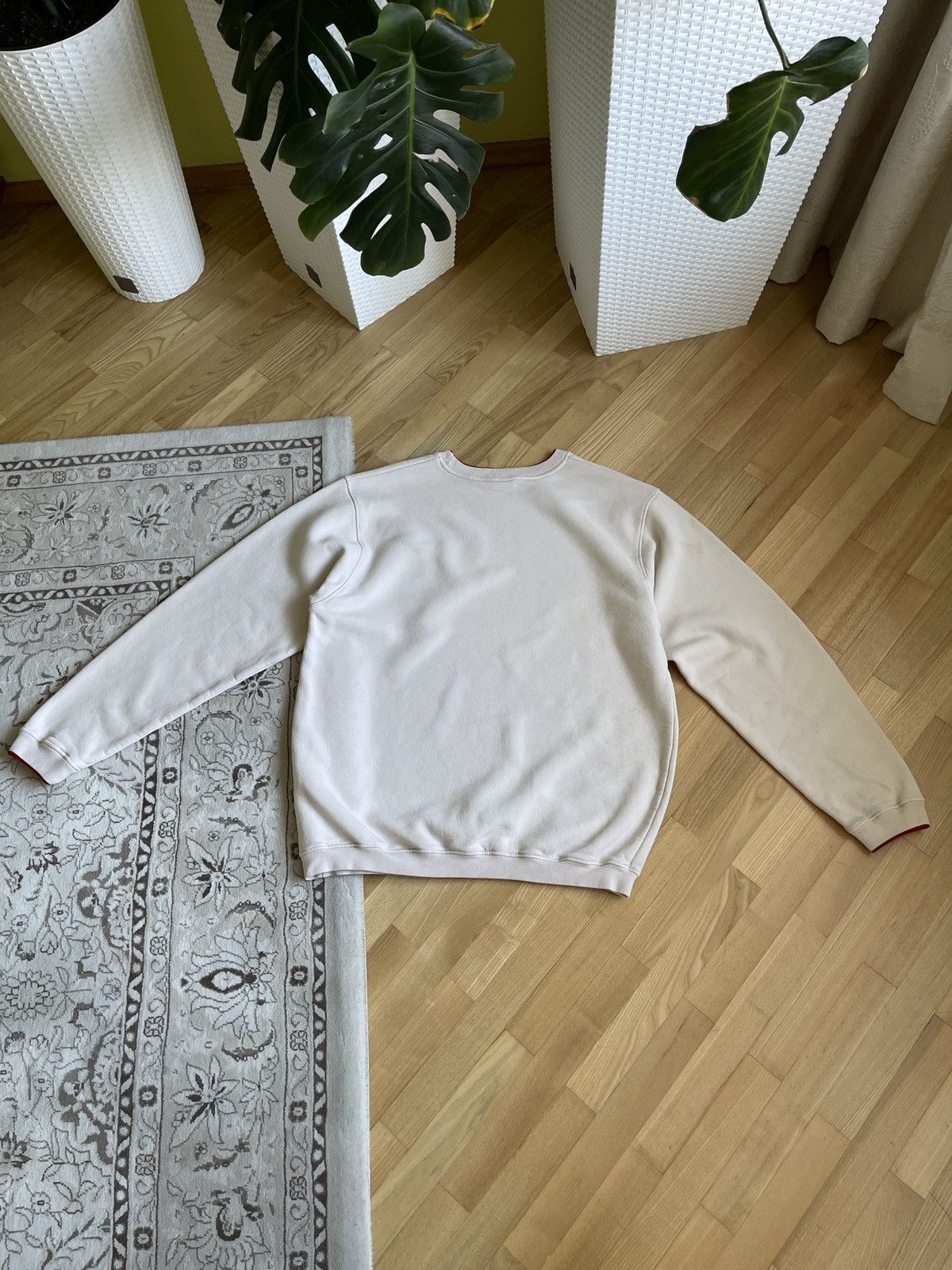 Nike Vintage Y2K Nike Spellout Sweatshirt Cream Center Logo Size US XL / EU 56 / 4 - 15 Thumbnail