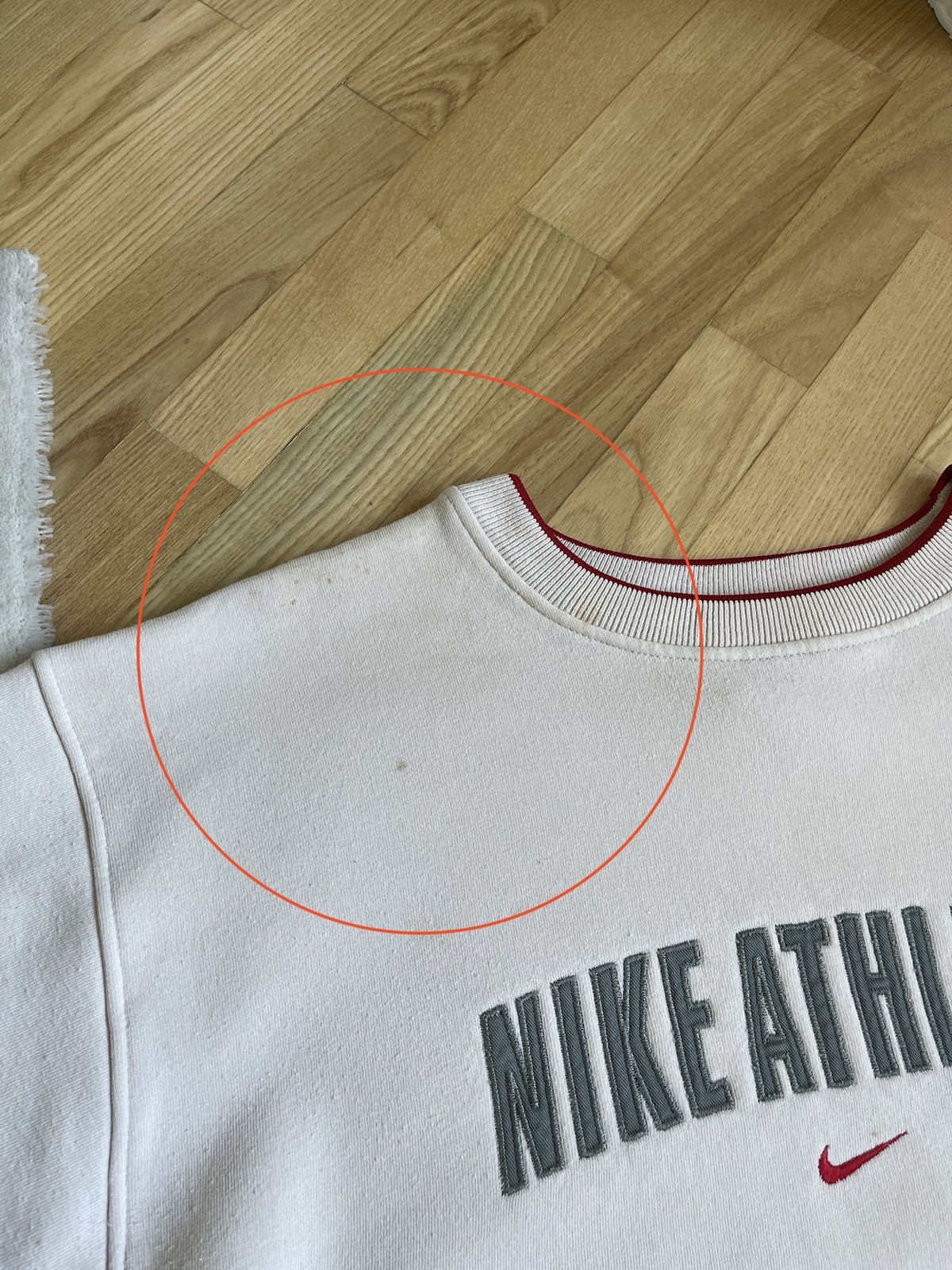 Nike Vintage Y2K Nike Spellout Sweatshirt Cream Center Logo Size US XL / EU 56 / 4 - 3 Thumbnail