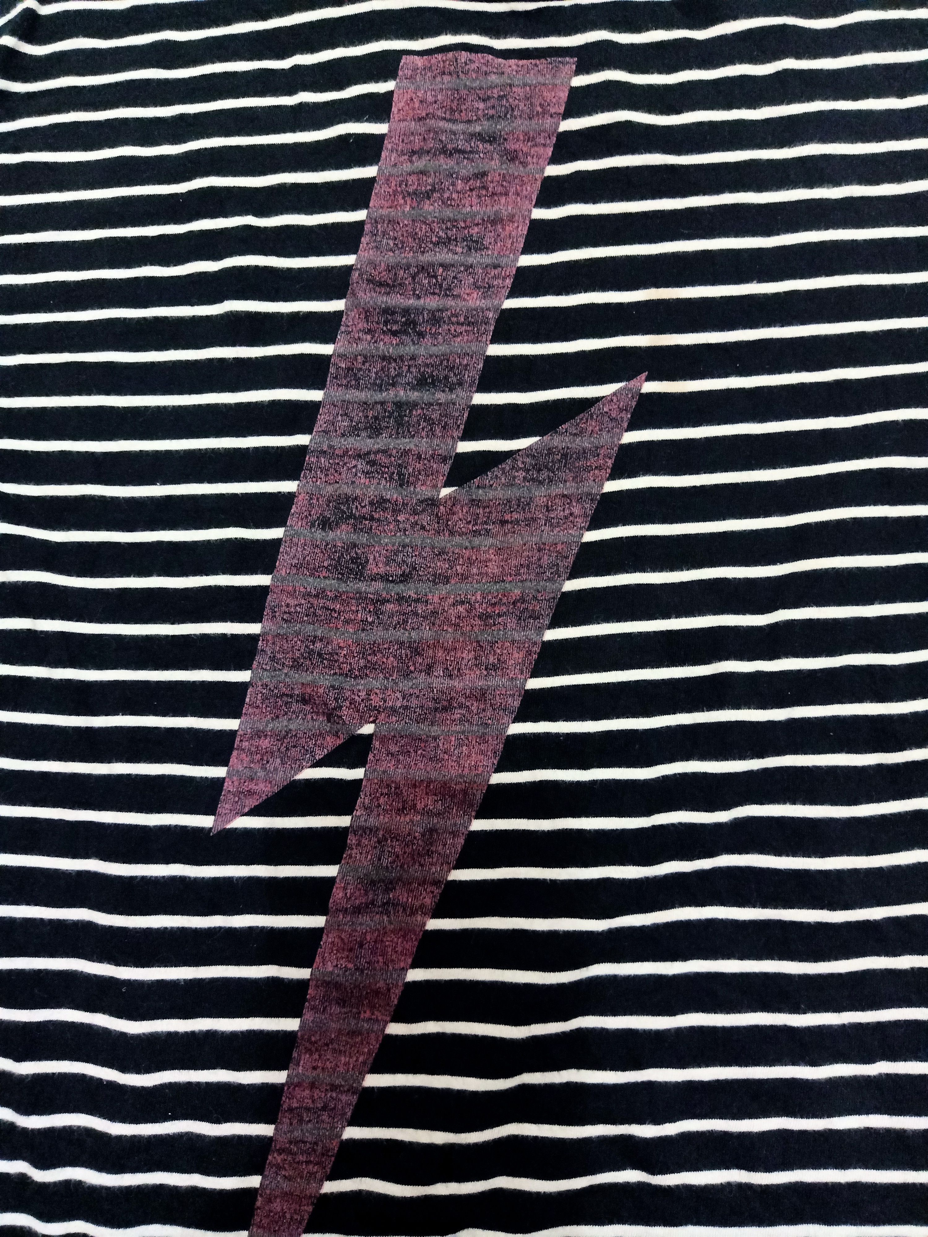 Neil Barrett Neil Barrett Contrast Bolt Striped t shirt Size US L / EU 52-54 / 3 - 2 Thumbnail