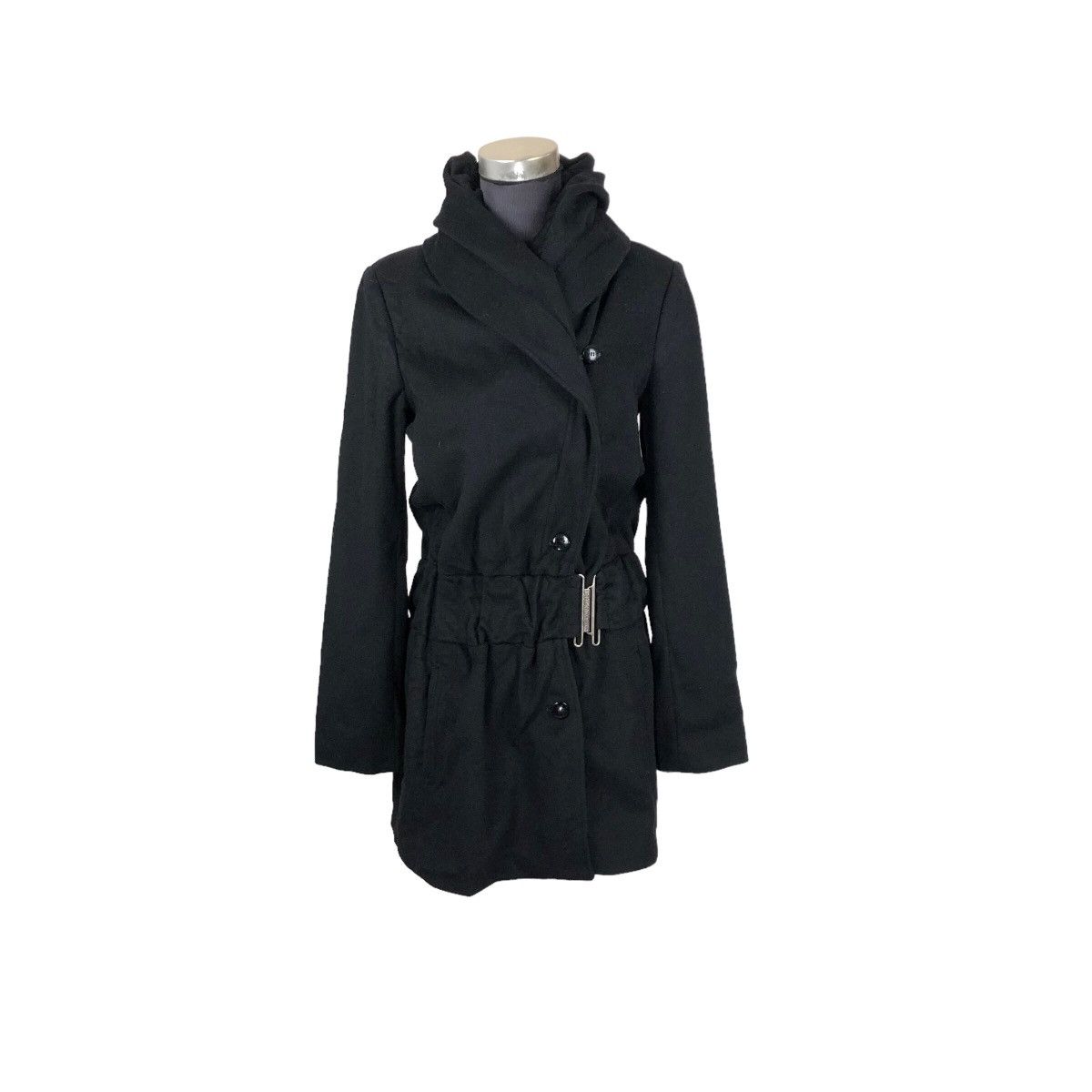 Firenze Patrizia Pepe Firenze Asymmetrical Wool Coat Shawl Collar Size S / US 4 / IT 40 - 4 Thumbnail