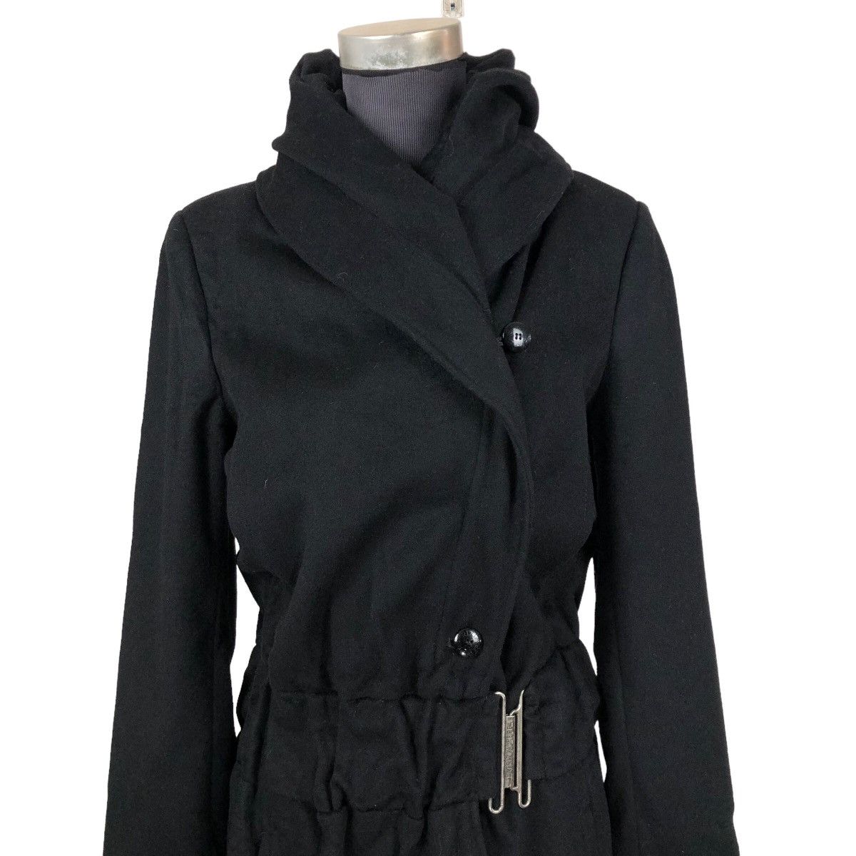 Firenze Patrizia Pepe Firenze Asymmetrical Wool Coat Shawl Collar Size S / US 4 / IT 40 - 3 Thumbnail