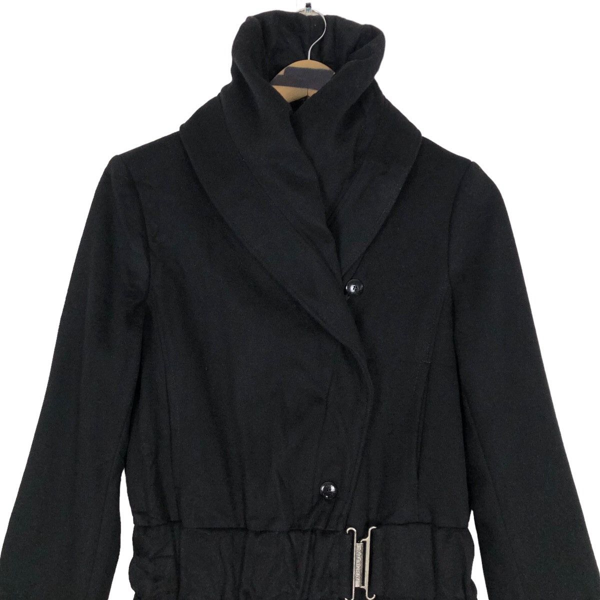 Firenze Patrizia Pepe Firenze Asymmetrical Wool Coat Shawl Collar Size S / US 4 / IT 40 - 16 Thumbnail