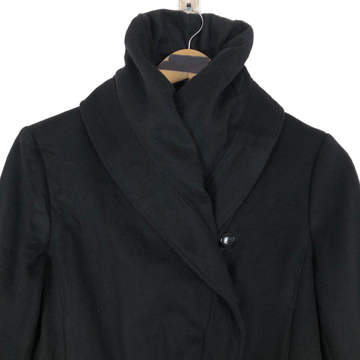 Firenze Patrizia Pepe Firenze Asymmetrical Wool Coat Shawl Collar Size S / US 4 / IT 40 - 17 Thumbnail