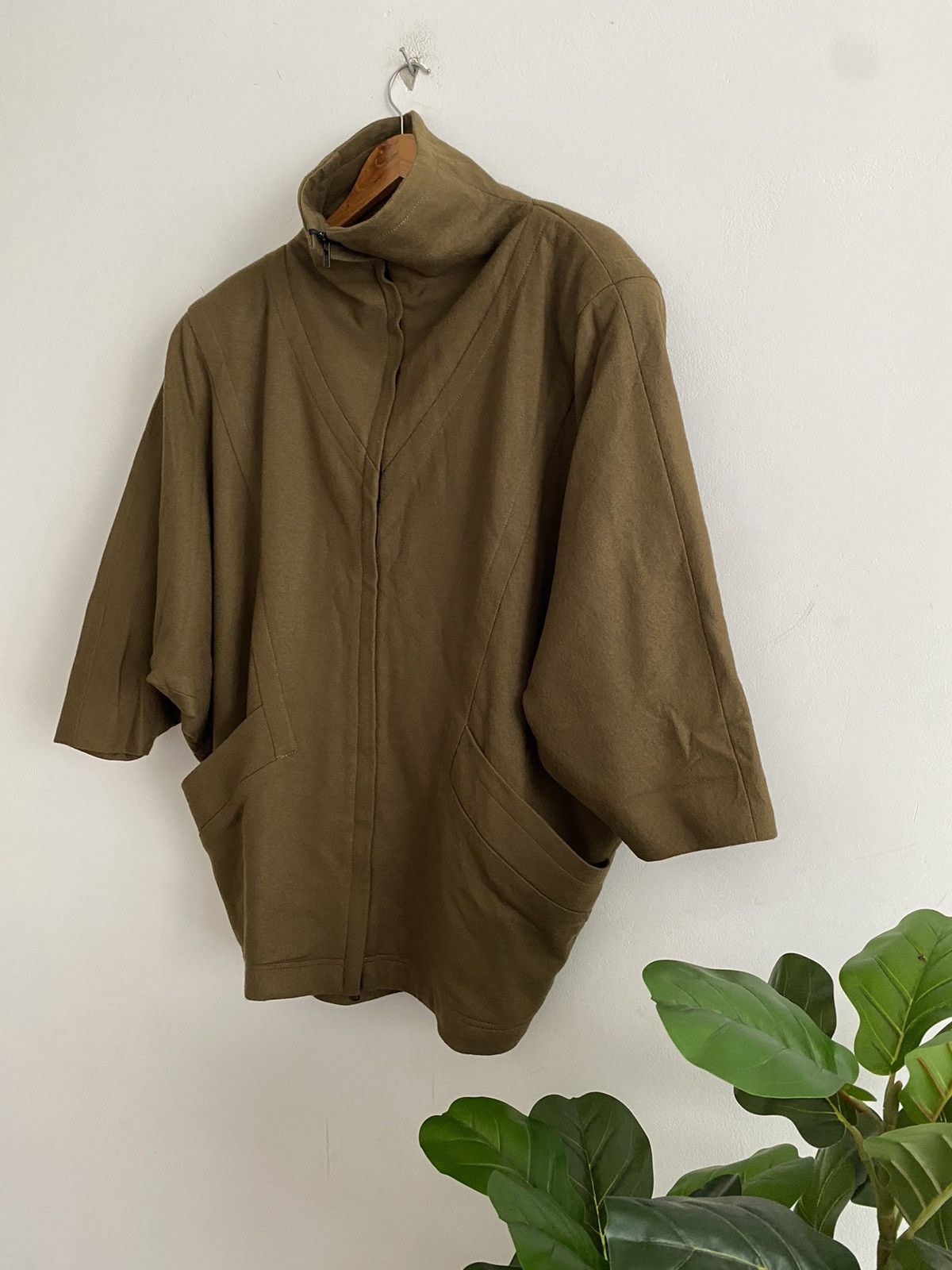 Issey Miyake × Japanese Brand Vintage SANOVA wool batwing Jacket design Issey miyake style Size US L / EU 52-54 / 3 - 4 Thumbnail