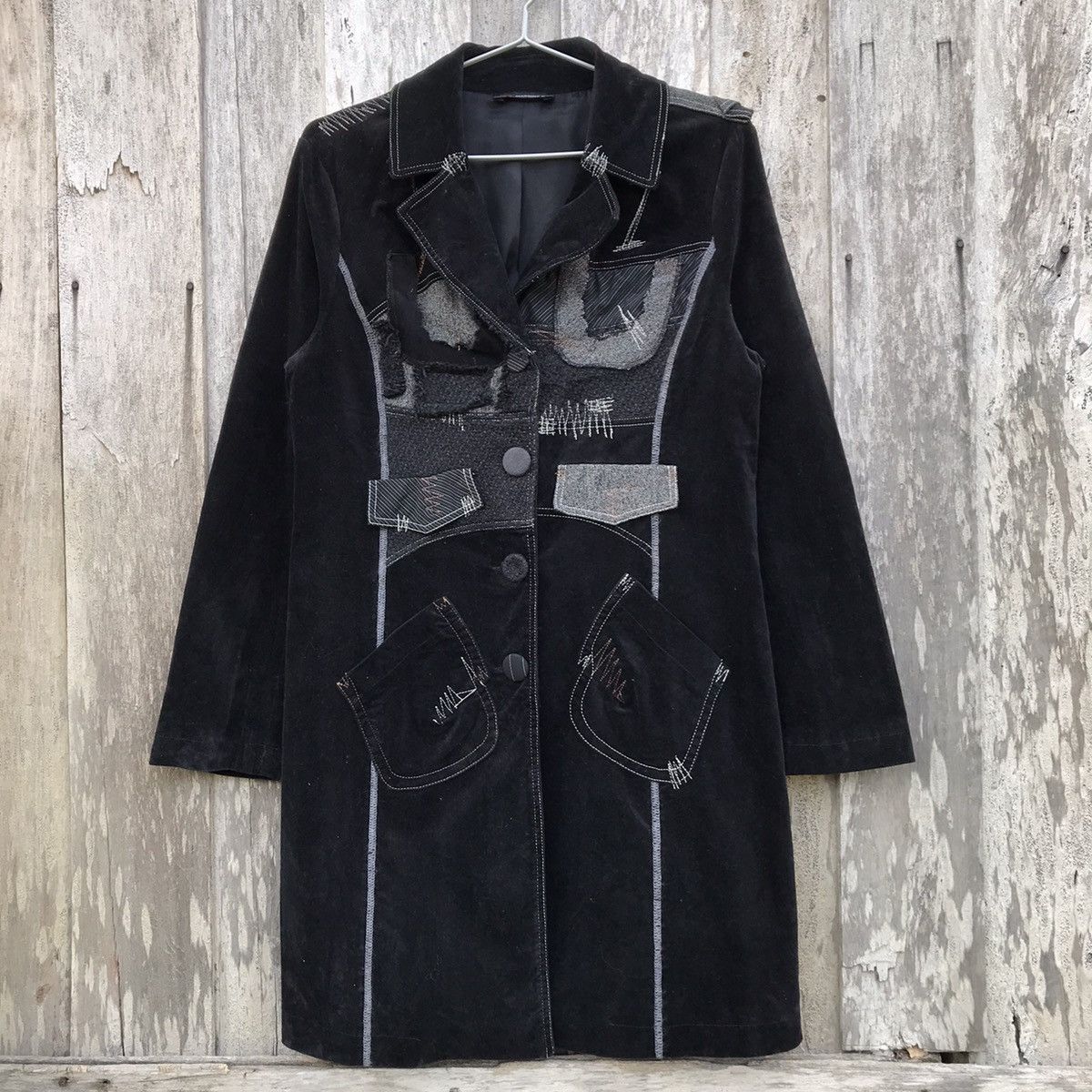 Designer AW2020 G.C Giardino C Deconstructed Patchwork Overcoat Size L / US 10 / IT 46 - 1 Thumbnail