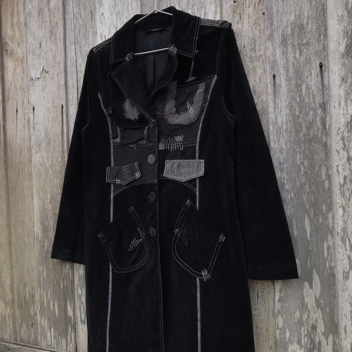Designer AW2020 G.C Giardino C Deconstructed Patchwork Overcoat Size L / US 10 / IT 46 - 3 Thumbnail