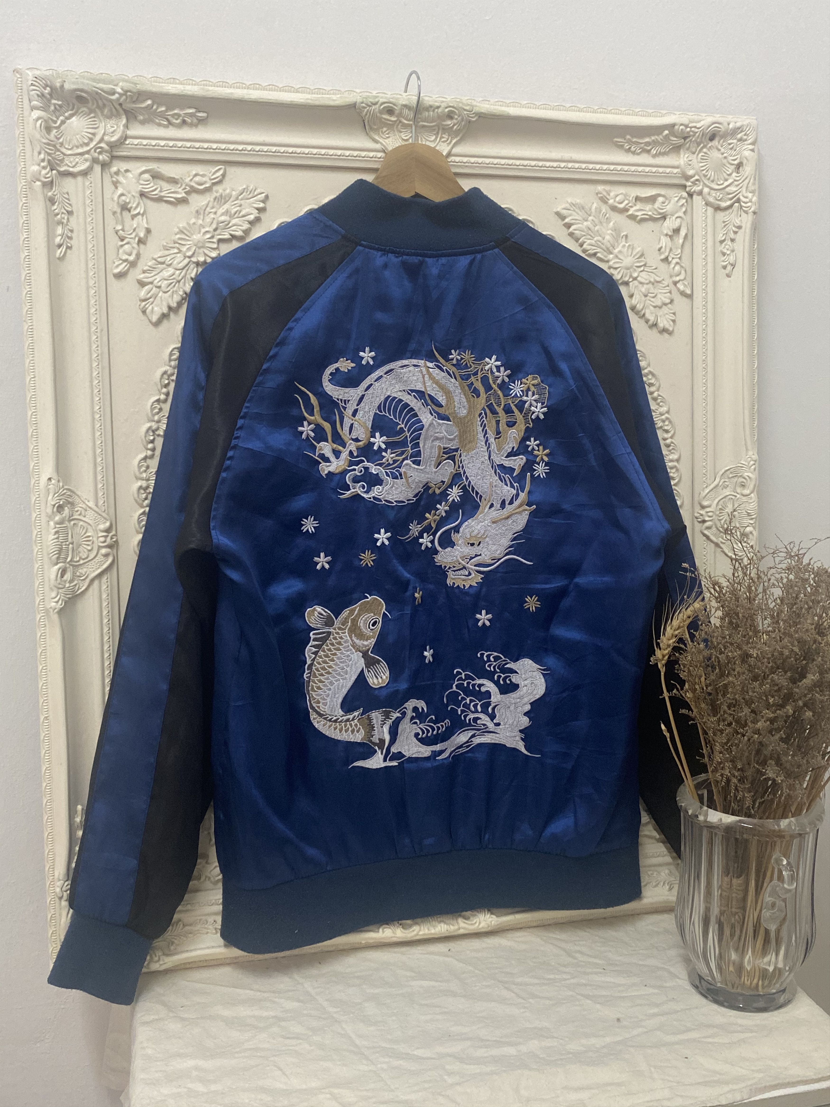 Sukajan japanese dragon & koi jacket