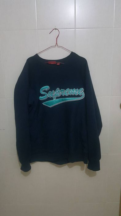 Supreme brush script sales crewneck