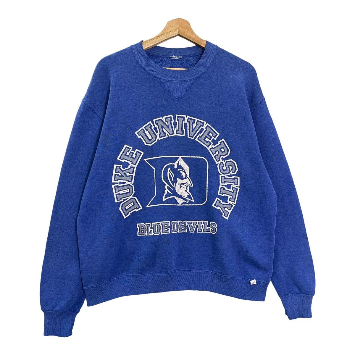 Vintage 90s Blue Devils Duke University Big Logo Sweatshirt