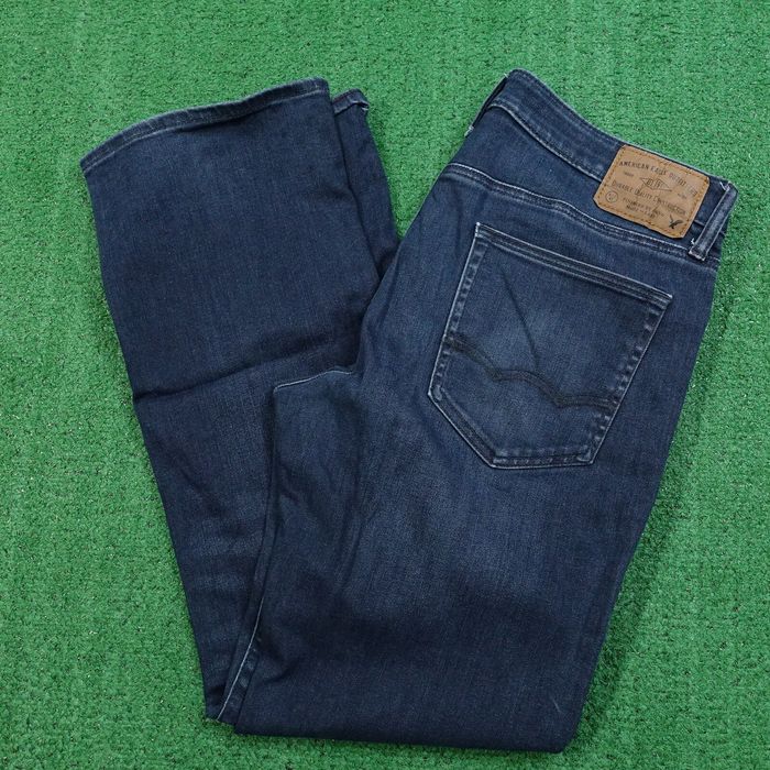 Vintage AMERICAN EAGLE ORIGINAL BOOT CUT EXTREME FLEX DENIM BLUE JEANS