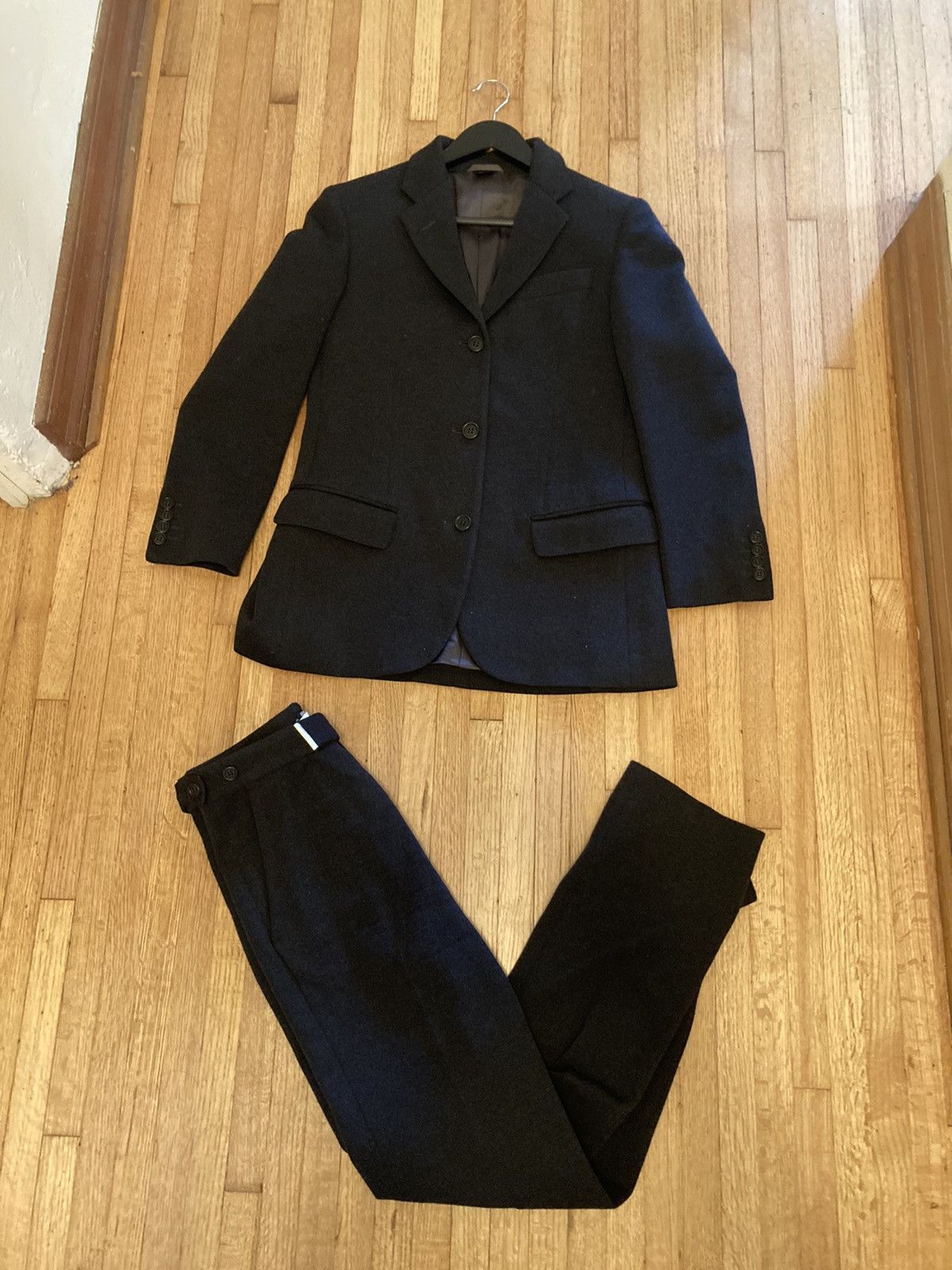Helmut Lang Lana wool two piece suit
