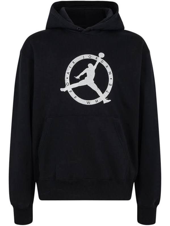 Jordan Brand OffWhite x Jordan Hoodie Black Grailed