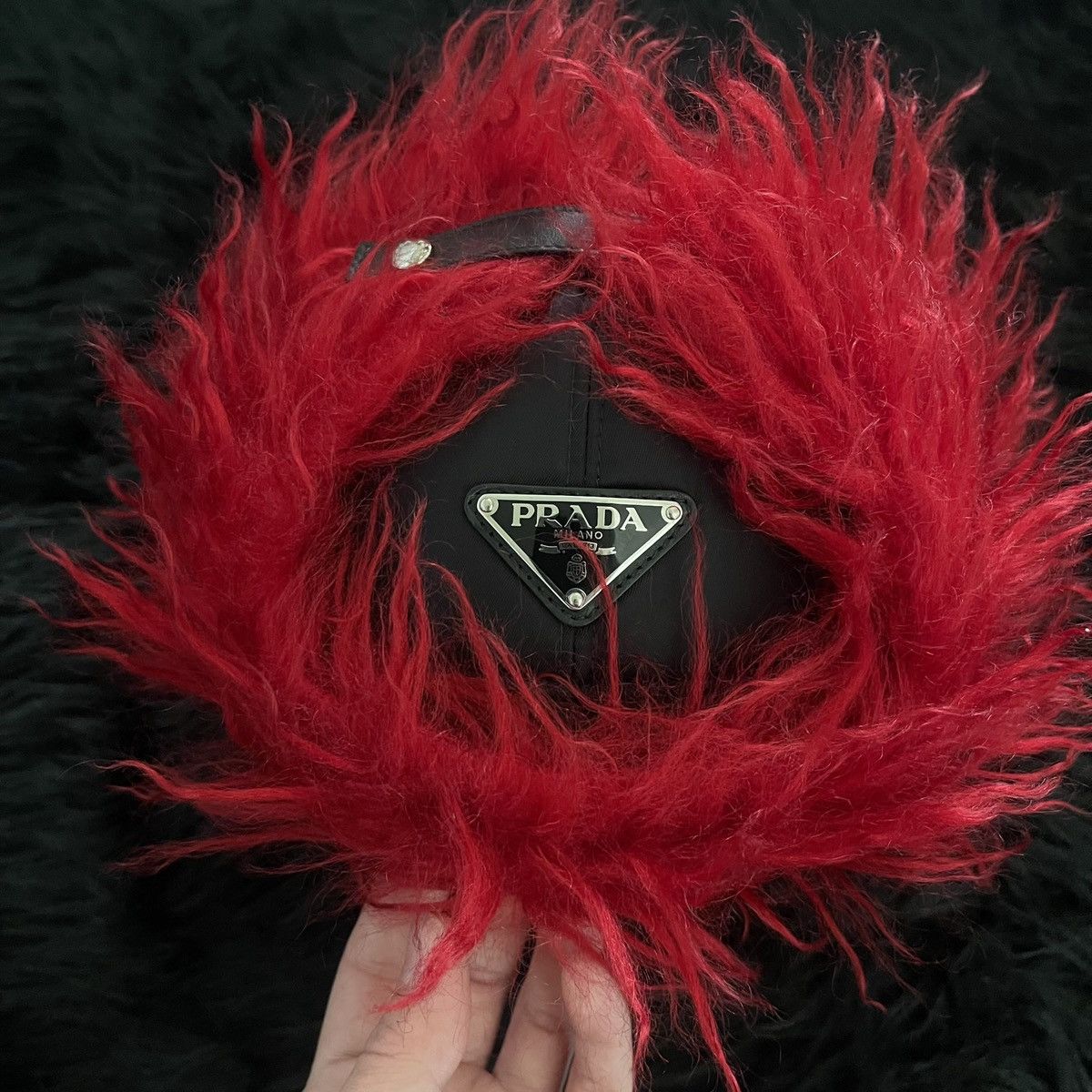 Prada Runway Mohair Trapper Hat Size ONE SIZE - 3 Thumbnail
