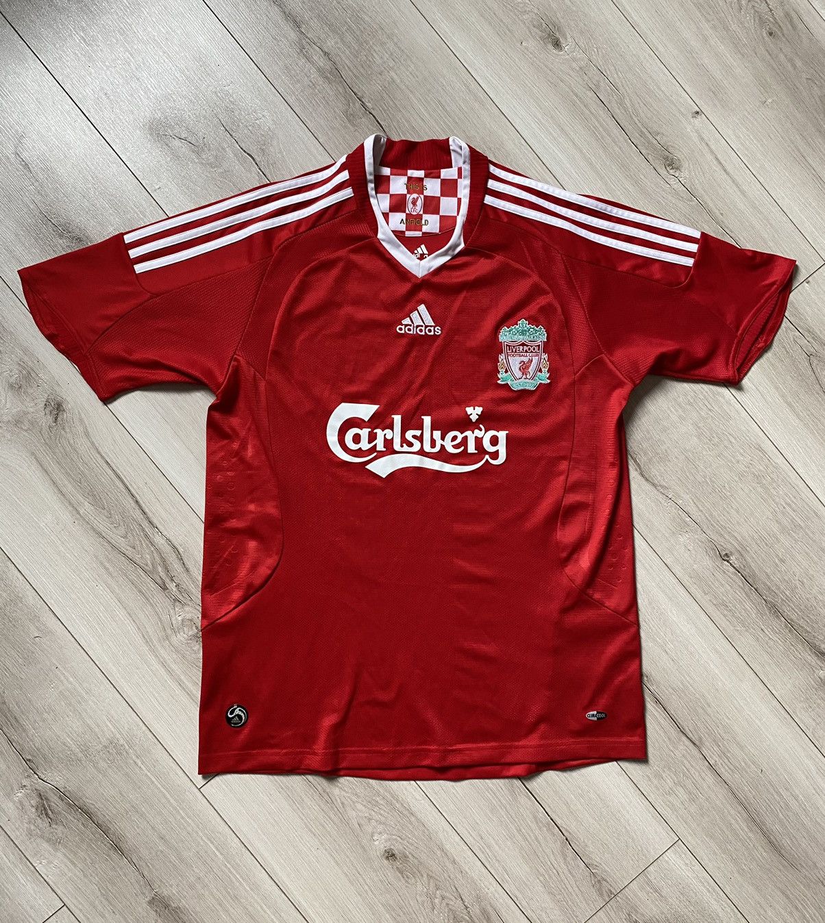 Adidas Vintage Adidas Liverpool Football T-Shirt 09/09 Size US L / EU 52-54 / 3 - 1 Thumbnail