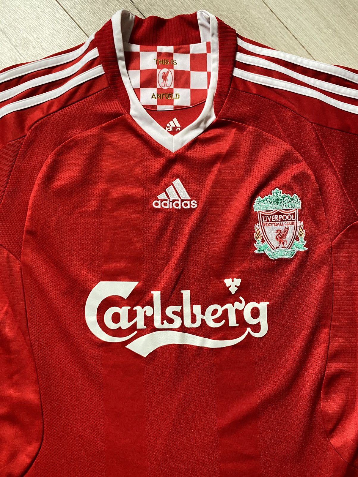 Adidas Vintage Adidas Liverpool Football T-Shirt 09/09 Size US L / EU 52-54 / 3 - 2 Thumbnail