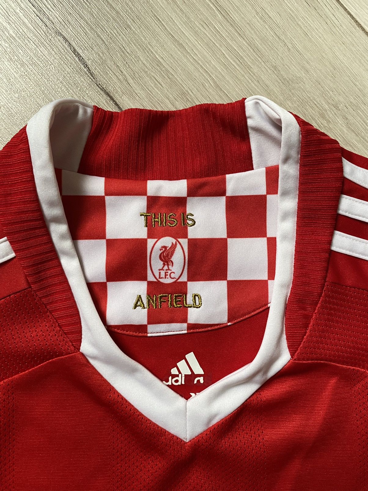 Adidas Vintage Adidas Liverpool Football T-Shirt 09/09 Size US L / EU 52-54 / 3 - 6 Thumbnail