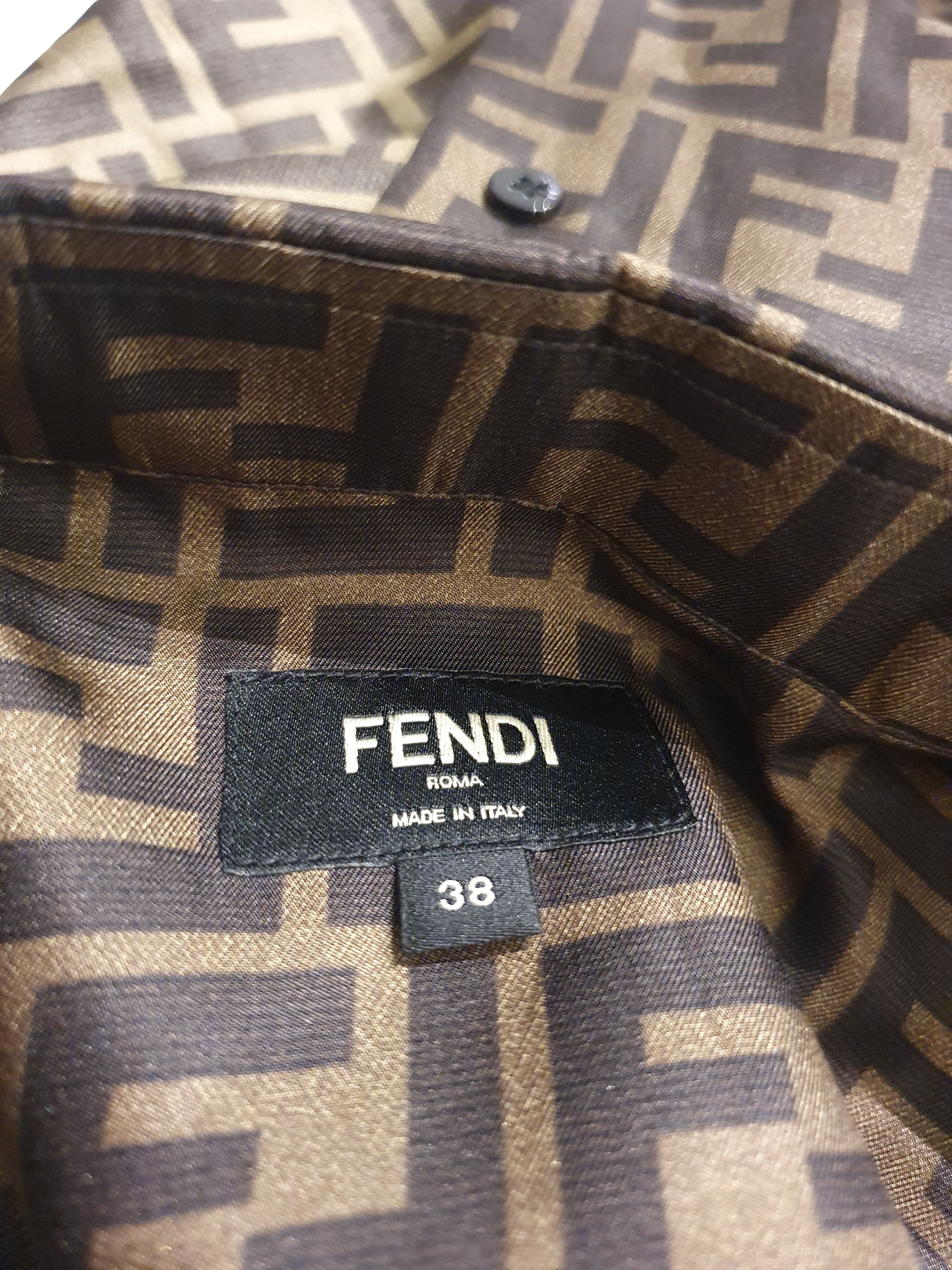 Fendi Fendi FF logo print silk shirt Size US S / EU 44-46 / 1 - 2 Thumbnail