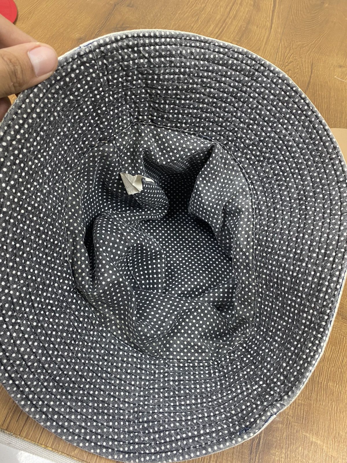 Japanese Brand Blue Faded Denim Bucket Hat Size ONE SIZE - 4 Thumbnail