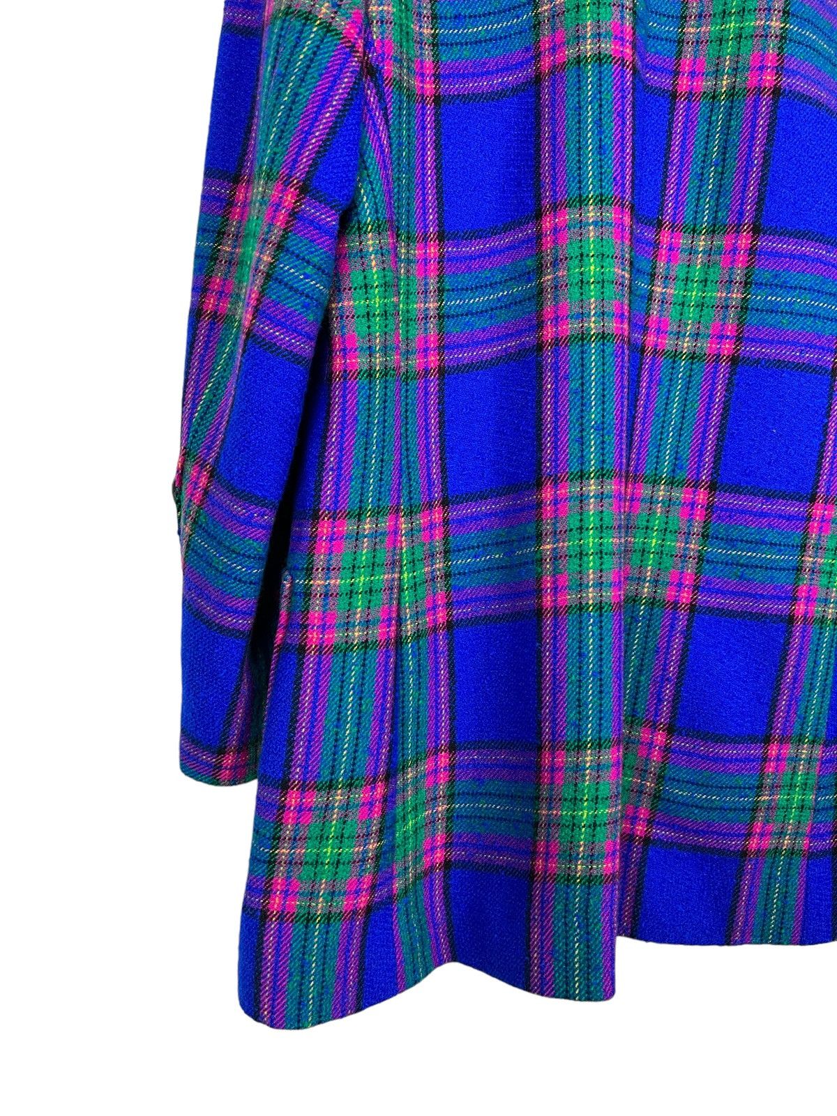 Yves Saint Laurent Vintage Yves Saint Laurent Tartan Wool Coat Size XS / US 0-2 / IT 36-38 - 6 Thumbnail