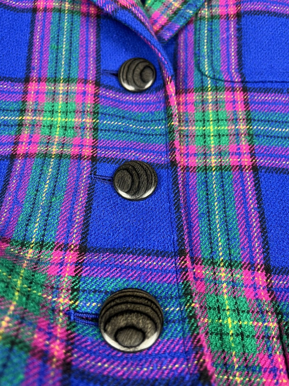 Yves Saint Laurent Vintage Yves Saint Laurent Tartan Wool Coat Size XS / US 0-2 / IT 36-38 - 8 Thumbnail