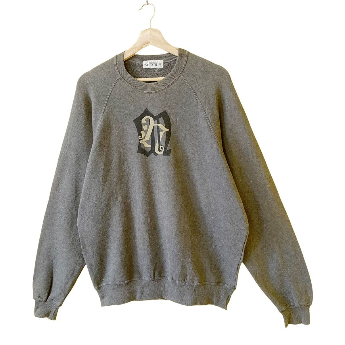 Japanese Brand Vintage Monsieur Nicole Big Logo Crewneck Sweatshirt Size M Size US M / EU 48-50 / 2 - 3 Thumbnail