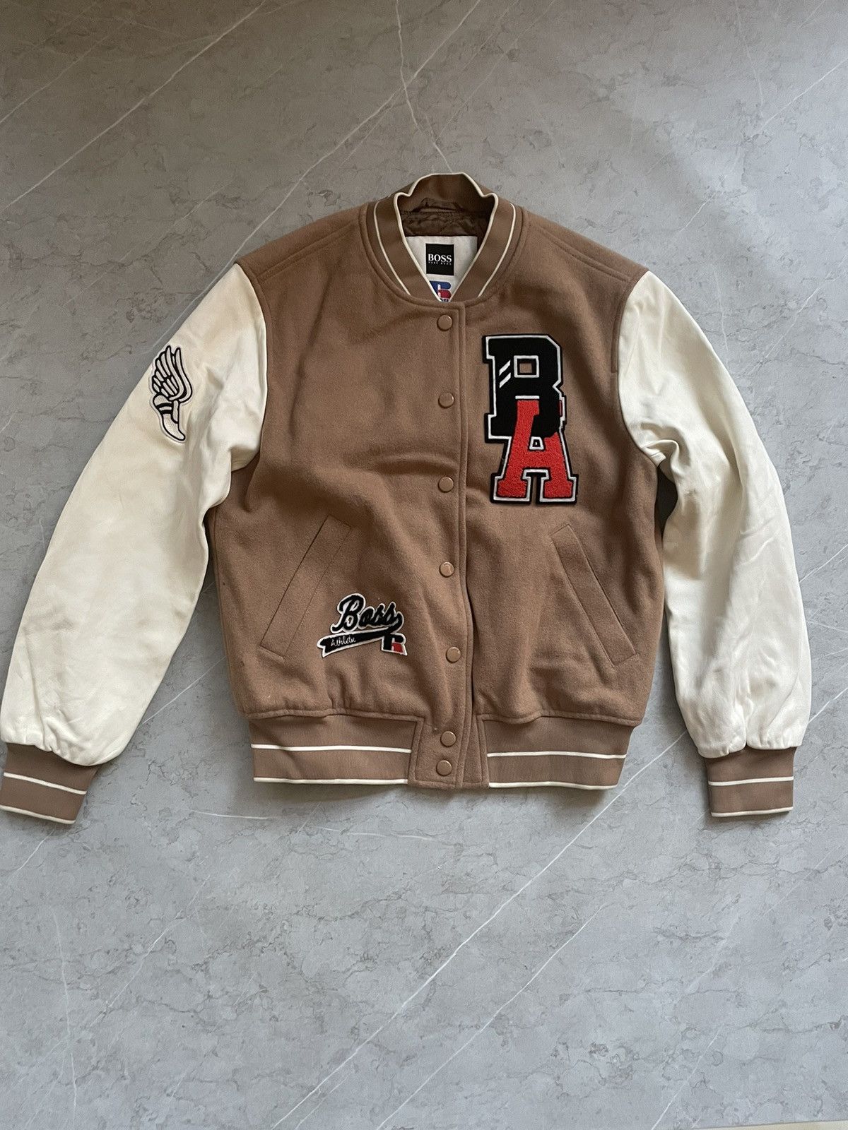 Hugo Boss Russell Athletic Boss x Russell varsity jacket Grailed