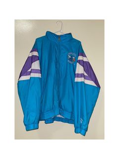 Vintage Charlotte Hornets Starter Long Sleeve Baseball Jersey Size XL 90s  NBA