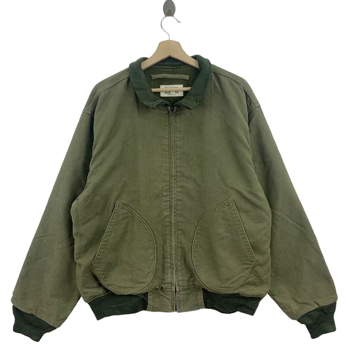Other Vintage Houston U.S Navy Deck Bomber Jacket Size US L / EU 52-54 / 3 - 1 Thumbnail