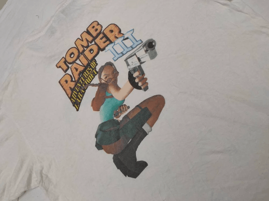 Vintage Rare! Vintage 90s Tomb Raider 3 Tshirt Games Movie Promo Size US L / EU 52-54 / 3 - 1 Thumbnail