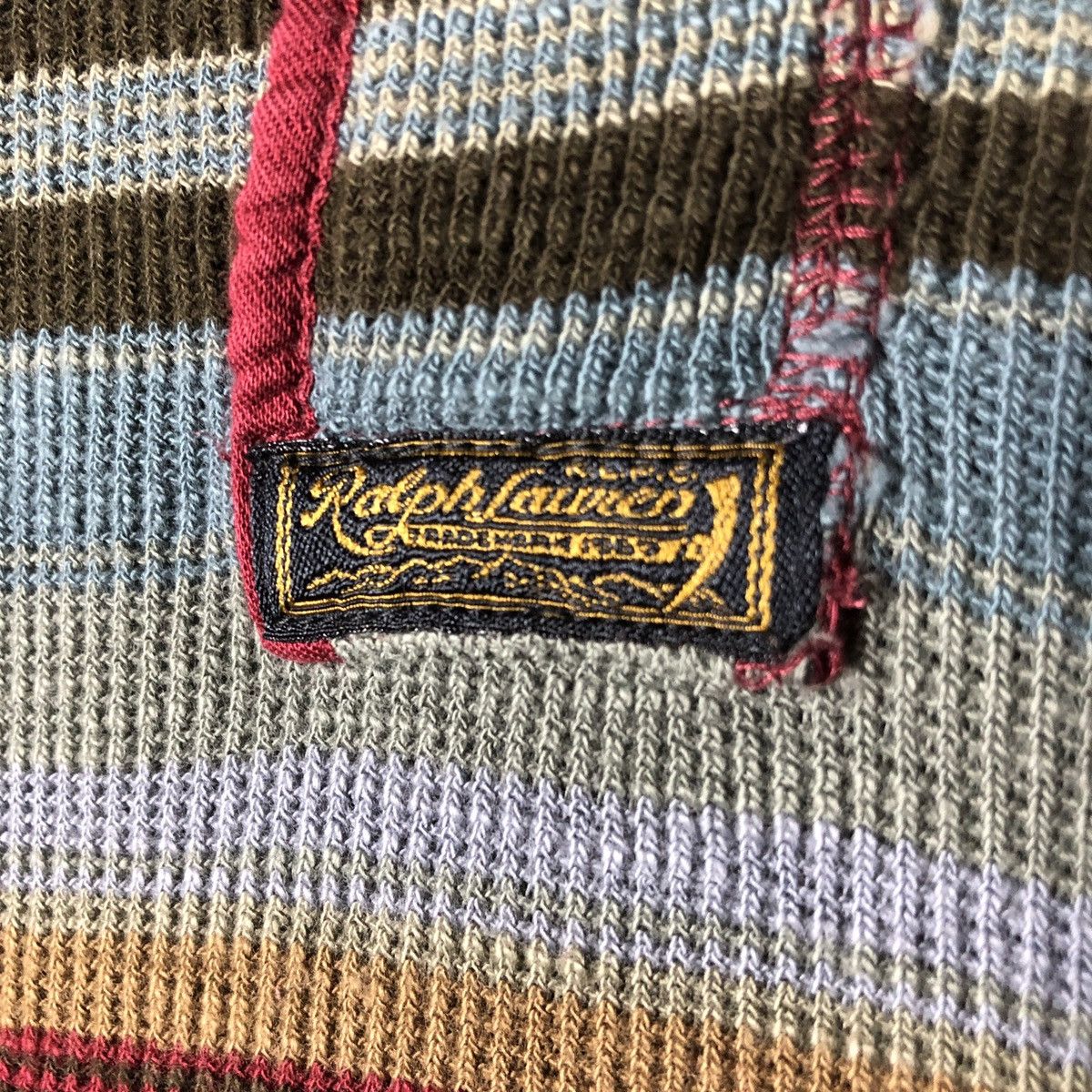 Polo Ralph Lauren × Ralph Lauren × Vintage Vintage Polo Ralph Lauren Henley Stripes Native Tshirt Size US S / EU 44-46 / 1 - 8 Thumbnail
