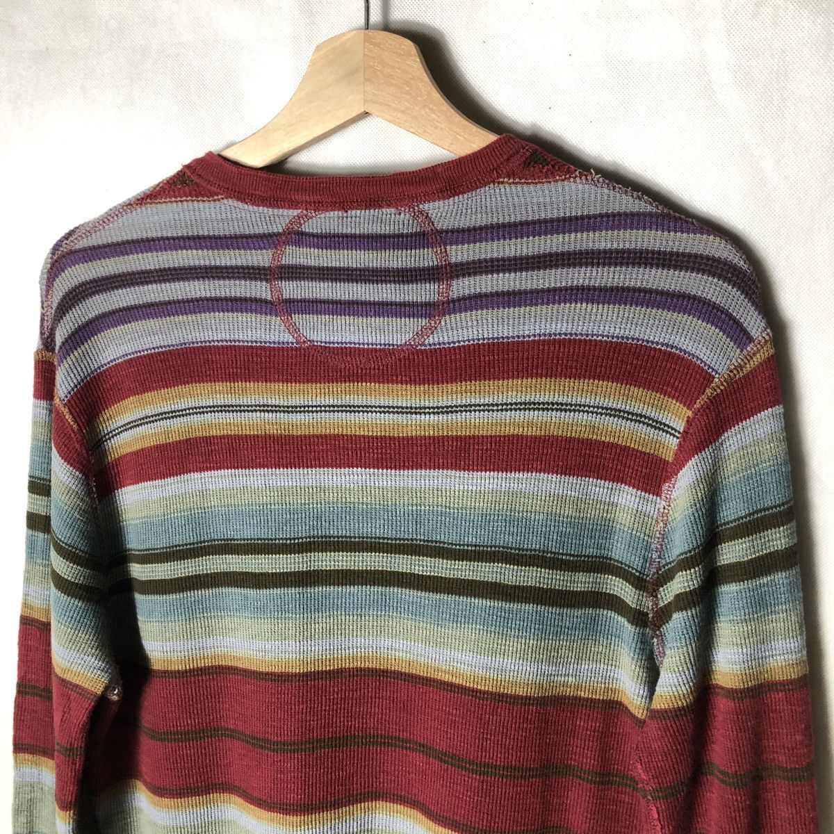 Polo Ralph Lauren × Ralph Lauren × Vintage Vintage Polo Ralph Lauren Henley Stripes Native Tshirt Size US S / EU 44-46 / 1 - 4 Thumbnail
